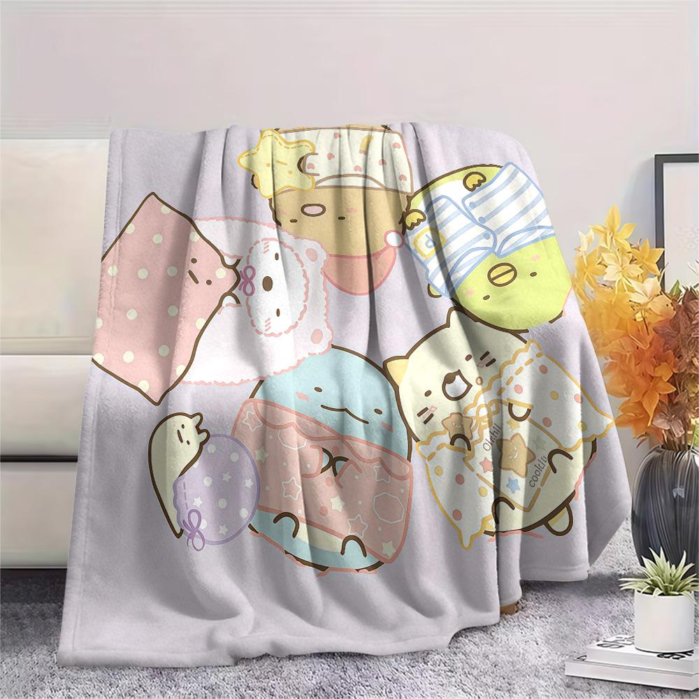 Sumikko Gurashi Flannel Blanket, High quality Comfortable for All Seasons, Home Decor, Warmth and Comfort