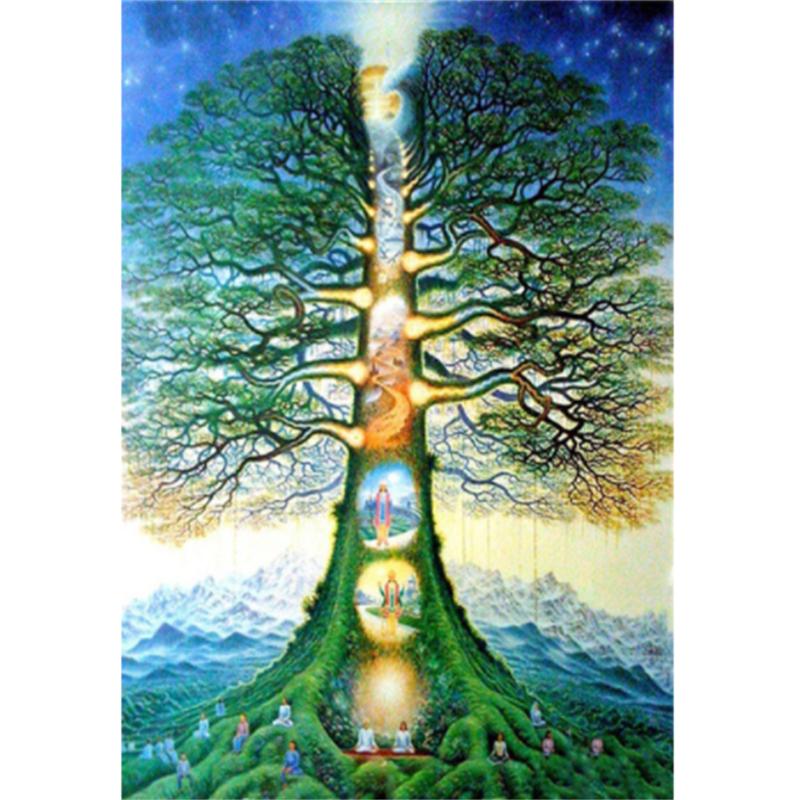 5D DIY Diamond Painting Magic Tree Girl Diamond Embroidery Cross Stitch Kit Full Rhinestone Mosaic Home Decor