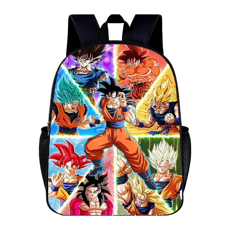 DragonBall Backpack Son Goku Goten Vegeta IV Cartoon Character Print Schoolbag Lightweight Large Capacity Student Backpack Gifts