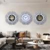 Modern Living Room Home Decoration Wall Clock Set Southeast Asia Creative Frame Hollow Clock Font Clear Quartz Clock