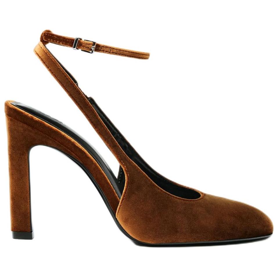 Zara Elegant Minimalist Fashionable High Heels Women Shoes Brown 13244410-38
