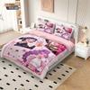 3-teiliges K-Pop Dämonenjäger bedrucktes kernloses Daunendeckenbezug-Set Mehrgrößen Schlafzimmer Bettwäsche Feiertagsdekoration maschinenwaschbar