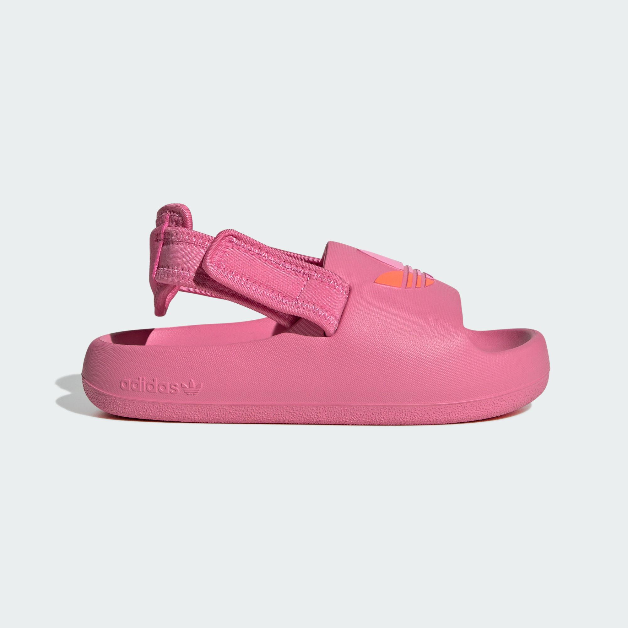 Adidas Boys Fuchsia/Pink Adifom Adilette Slides Rose Tone Semi Lucid Bliss Cm