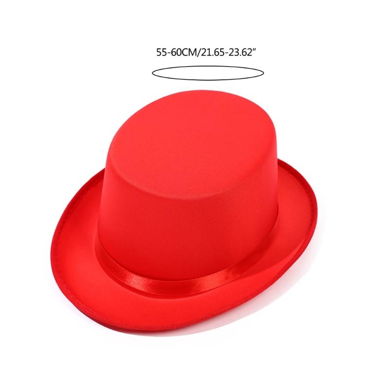 Universal Trilby Hat for Gentlemen Magicians Carnivals Trilby Hat Thicken Flat Top Hat for Gentlemen Casual Gathering