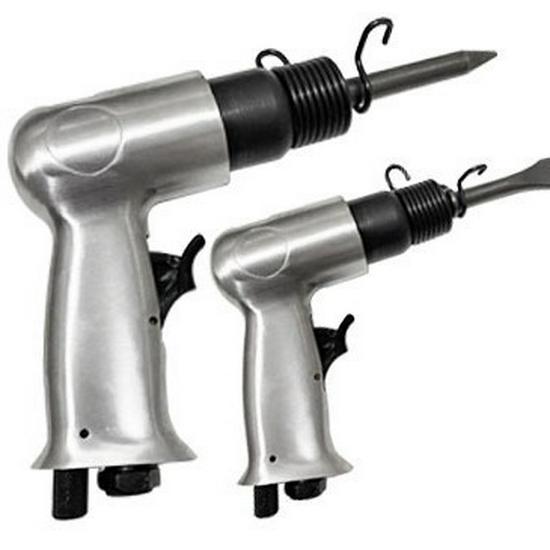 150mm Pneumatic Air Hammer & Shovel Set with Chisel and Round Handle