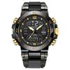 FOXBOX Top Luxury Watches For Man Alarm Stopwatch LED Digital Backlight Dual Time Display Waterproof Watches Men Montre Homme