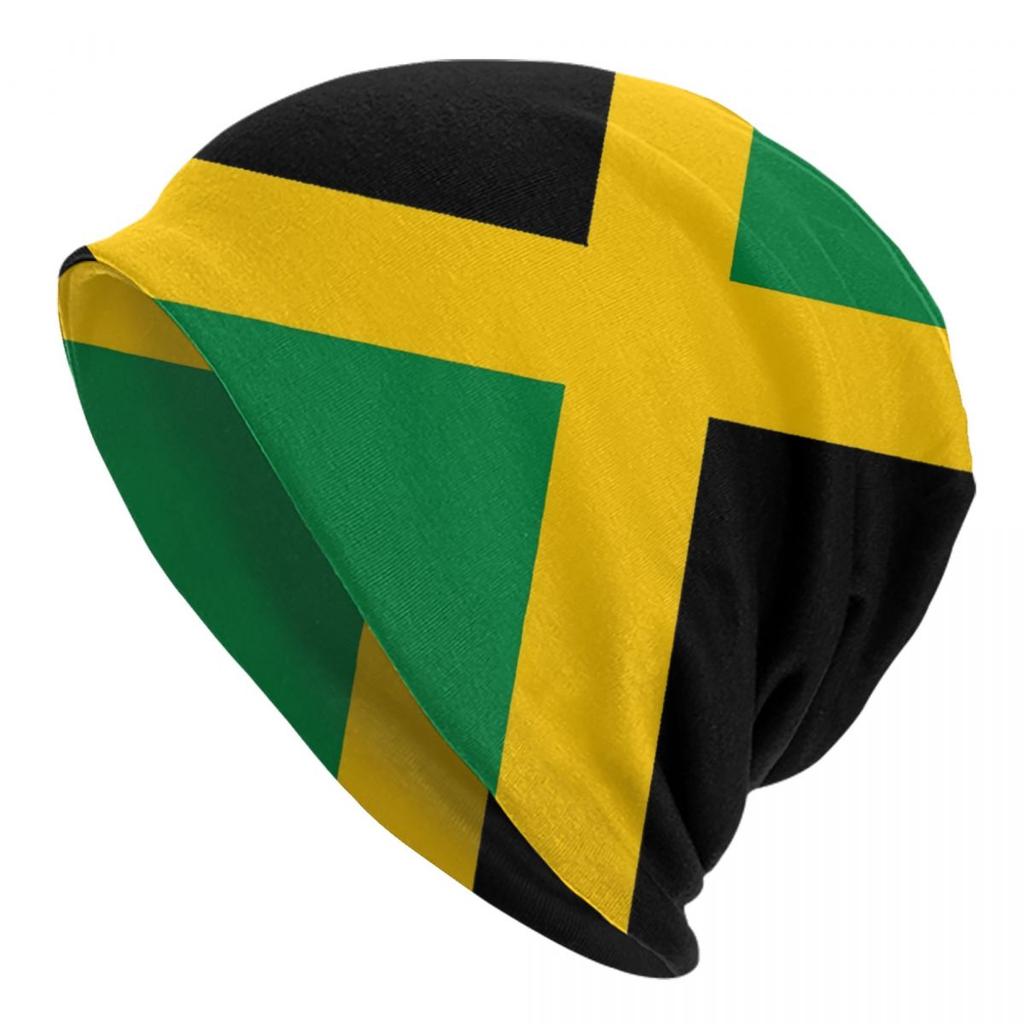 Custom Jamaica Jamaican Afro Puff Beanie Cap Unisex Winter Bonnet Knitting Hats Outdoor Ski Afro Word Art Skullies Beanies Caps