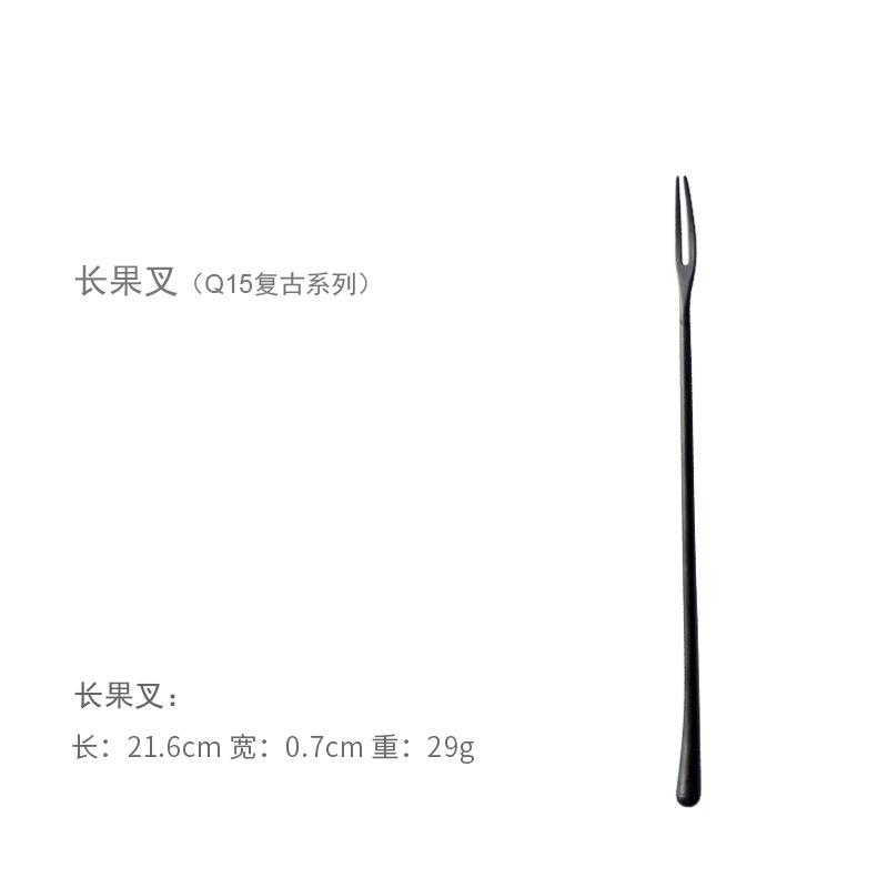 Japanese Retro Black Cutlery Set 304 Stainless Steel Western Steak Knife Fork Spoon Set Coffee Spoon Desser Fork Fruit