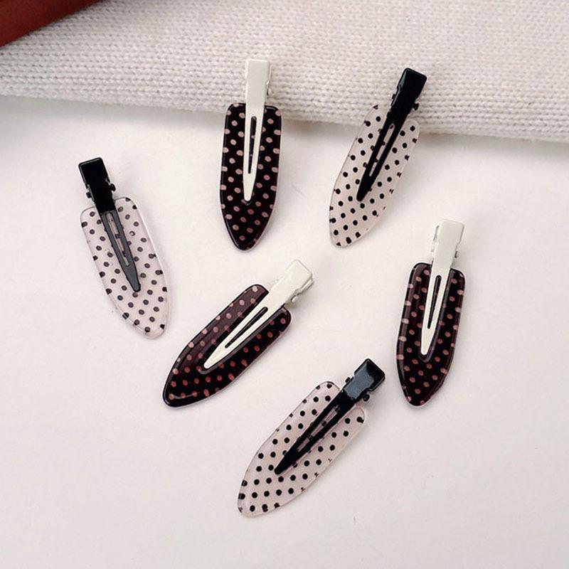 Fermaglio per capelli senza segni in acido acetico bianco e nero, 2 pezzi, fermaglio ad anatra in acrilico, fermaglio per capelli per frangia dolce, fermagli per capelli, strumento per lo styling, nuovo