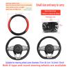 Universal Car Steering Wheel Cover 37-38cm Leather Embroidered Color Diamond-Studded Elastic Four Seasons Steering Wheel Cover