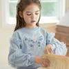 Girls' Clothing, Long Sleeved T-shirt, New Children's Clothing, Cute Round Neck, Base Coat, Warm Hoodie, Casual Top