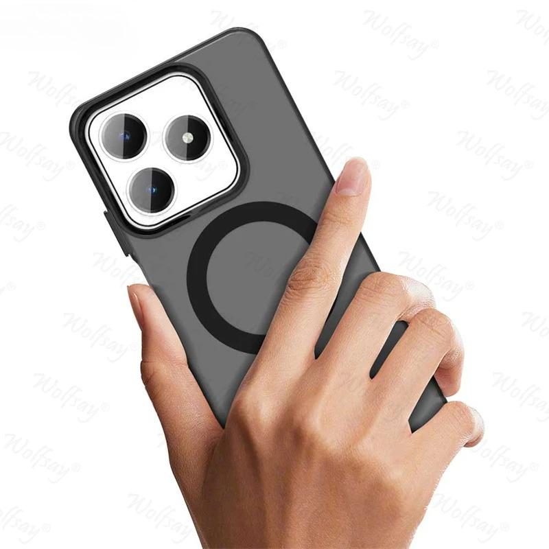 Transparente Hülle für Realme C61 Hülle für Realme C61 Global Magnetische Adsorption Kabelloses Laden Rückseite für Realme C61 Hülle