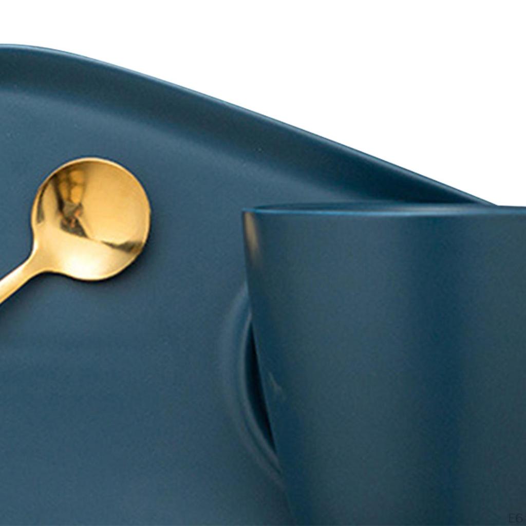 2 Piece Ceramic Mug Set, Cappuccino Cup with Saucer And Spoon, Creative Milk Mug, for