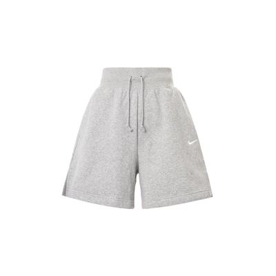 Ropa Deportiva Phoenix Fleece Color Sólido Cintura Alta Holgados Pantalones Cortos Deportivos Mujer pantalones cortos Gris Claro DQ5717-063