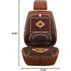 Wood Beaded Comfort Seat Cover with Cooling Ventilated Mesh Lumbar Back Brace Massage Support Cushion for Car Seat Chair