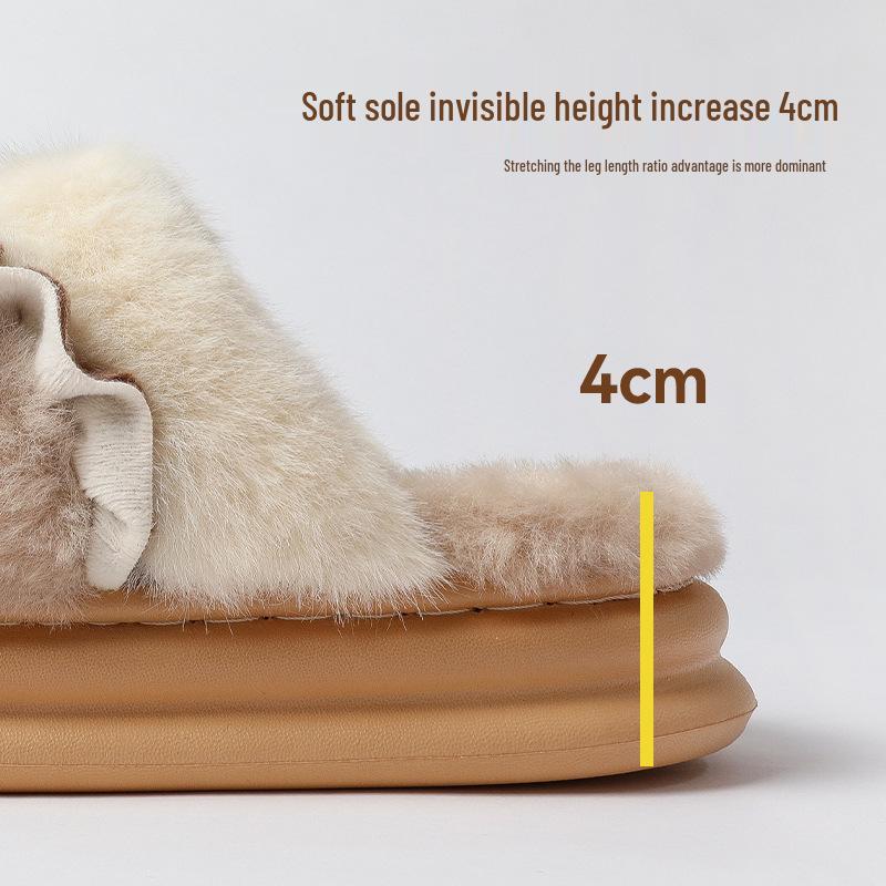 New 2025 Indoor/Outdoor Non-slip Furry Cotton Slippers for Couples - Thickened Winter Edition