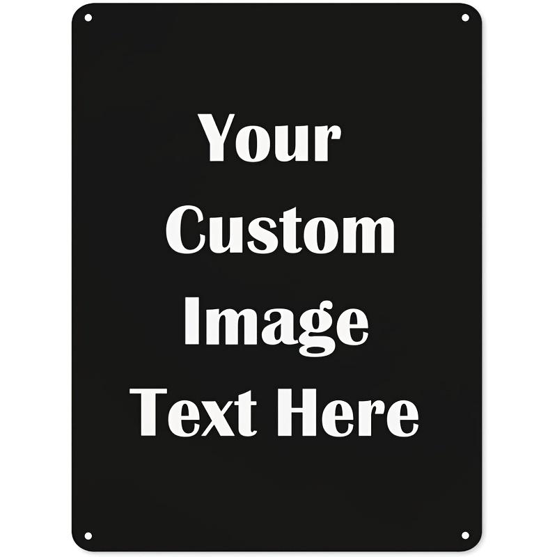 [8x12 Metal Sign] 8x12 Inch Durable Metal Sign | Customizable Vintage Metal Sign - Personalized Image/Text/Logo, Rustic Distress