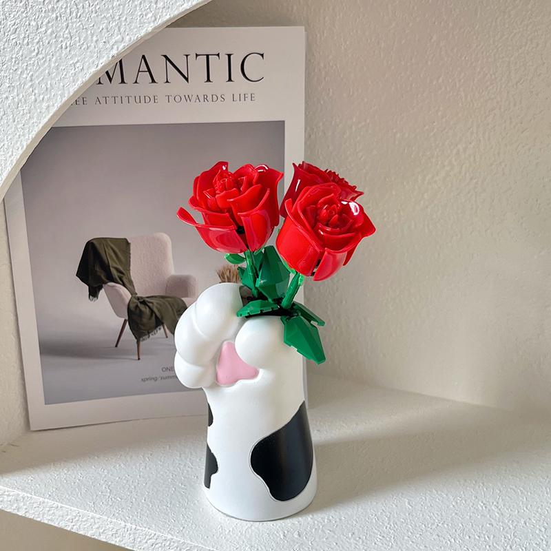 Kreative Vase Katze Pfote Ornamente Niedlich Schreibtisch Wohnzimmer Zuhause Veranda TV-Schrank Büro Blumengesteck Dekorationen