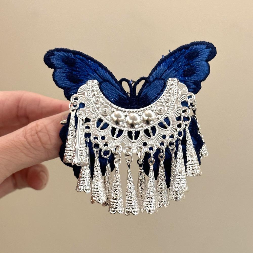 Princess Style Blue Butterfly Hairpins New Chinese-style Hairgrip Bridal синий