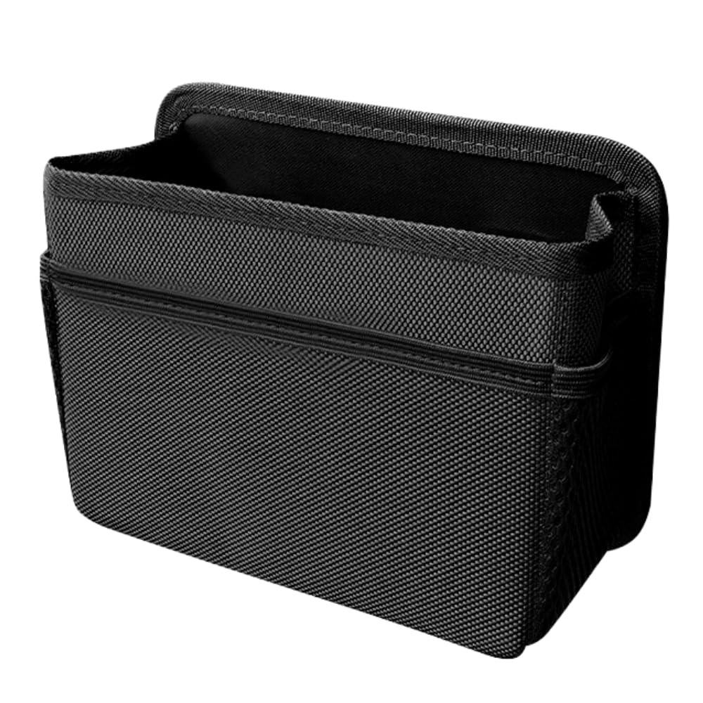 ideamall Car Trash Small Item Passenger Compact Storage Case Can, Storage, Hanging, Seat, (Black)