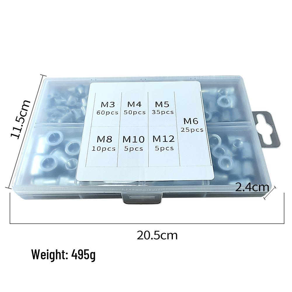 110pcs Manual Rivet Nut Tool Set, M3-M12 Threaded Nut Riveter