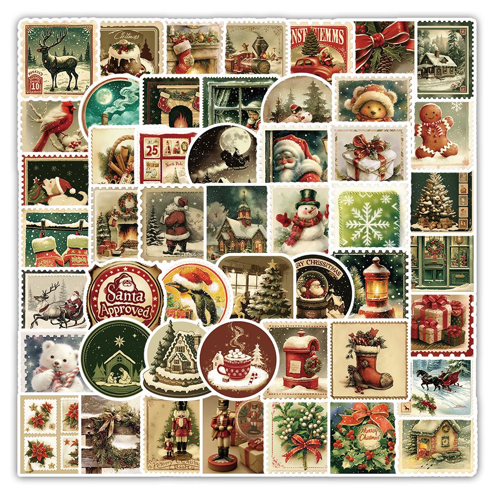 103 Cute Cartoon Animal Christmas Stickers for Envelopes, Gift Bags, and Water Cups