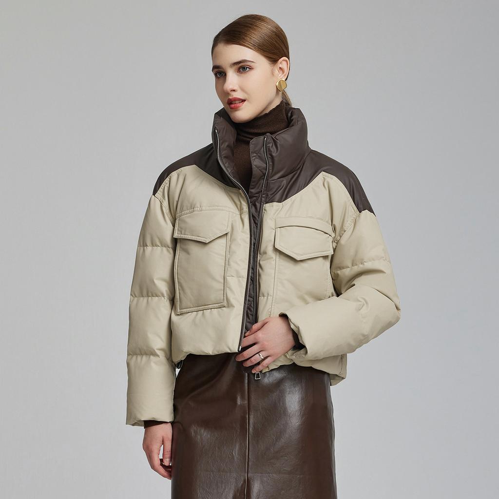 New cotton-padded clothes women's winter short loose leather jacket trendy jacket small cotton-padded jacket