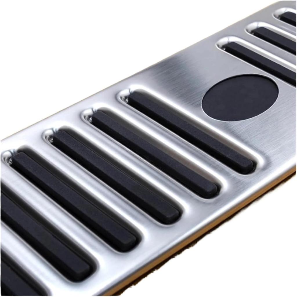 Compatible With Maserati Ghibli Levante Quattroporte 2014-2024 LHD Stainless Steel Footrest Dead Brake Gas Pedal Pad Cover Trim 2023 2022(Footrest