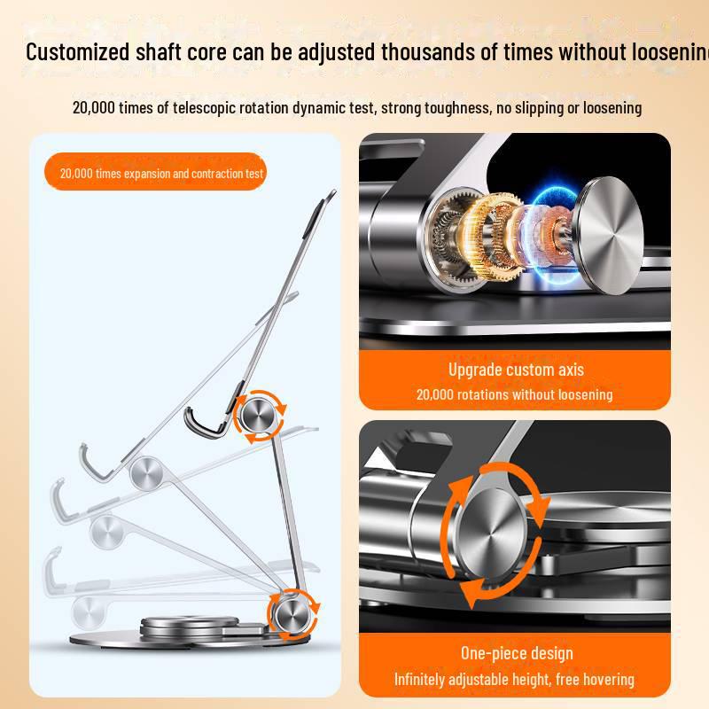 PISEN Aluminum 360° Rotating Mobile & Tablet Holder for Desktops