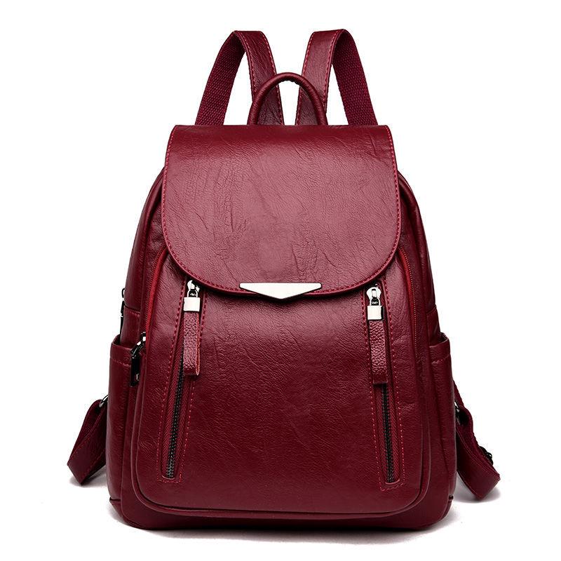 Women's Backpack  Travel Large Backpack PU Leather Handbag  Schoolbag For Girls Women's Bag Female Shoulder Back