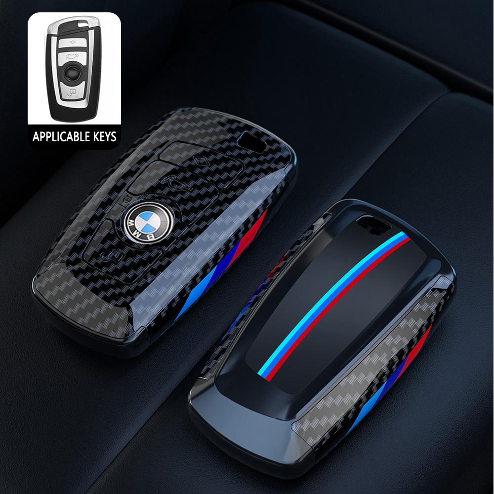 Carbon Fibre Car Key Cover Case Holder Protection Shell Bag For BMW M3 M5 F30 F20 F10 F18 F22 F01 X3 X4 F06 F02 Auto Accessories bzdn55