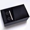 Men's Formal Tie Gift Box: Five-Piece Set with Logo, 8cm Striped Black for Weddings and Business 