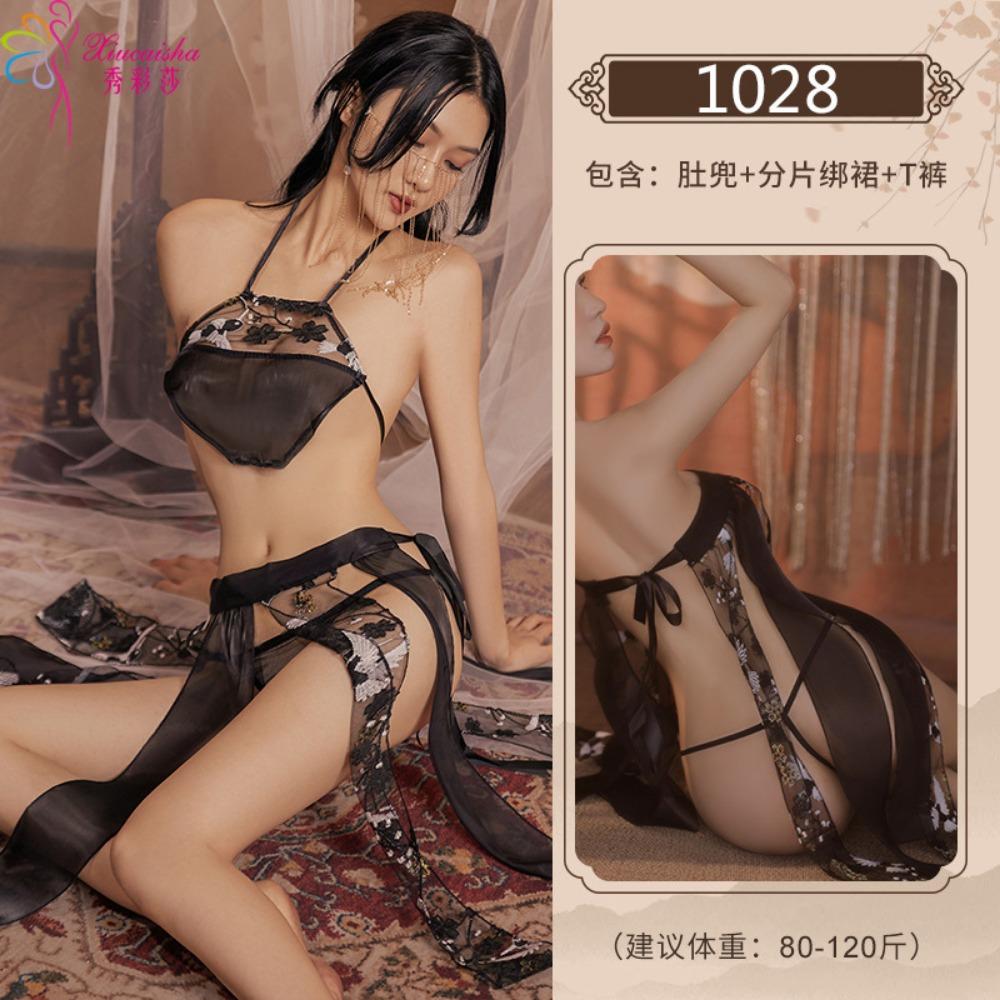 Sexy Lingerie Hanfu Seduction Pajamas Pure Desire Uniform Bed Hot Flirting Antique Suit Passion Belly Pocket