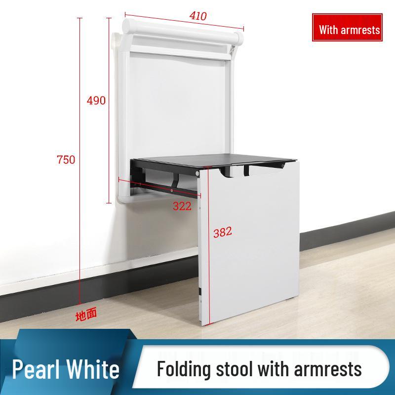 Wall-Mounted Folding Shoe Stool: Hidden Multi-functional Hallway, Bathroom & Doorway Chair