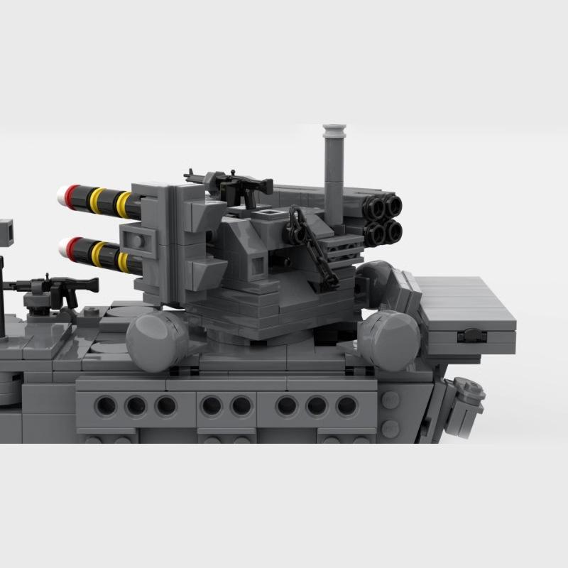 Baustein Kompatibel Mit 162358 M1256 Kurzstrecken-Luftabwehrraketen-Panzerfahrzeug Modell Zusammengebauter Baustein