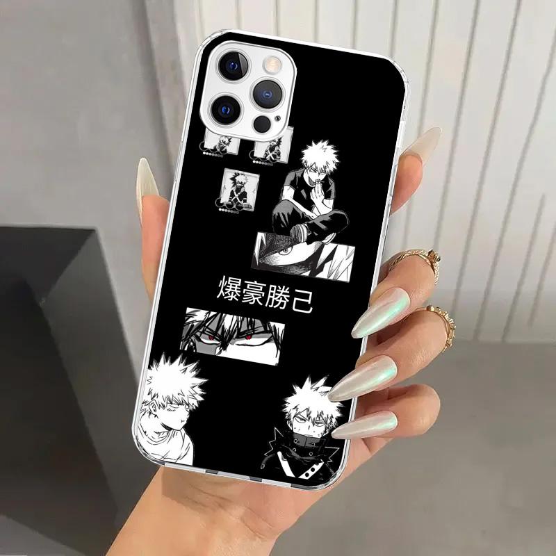 My Hero MHA Bakugou Katsuki Phone Case for Iphone 16 15 14 13 12 Mini 11 Pro Max 16E X XS XR 7 Plus 8 SE 2020 Soft Funda Print S