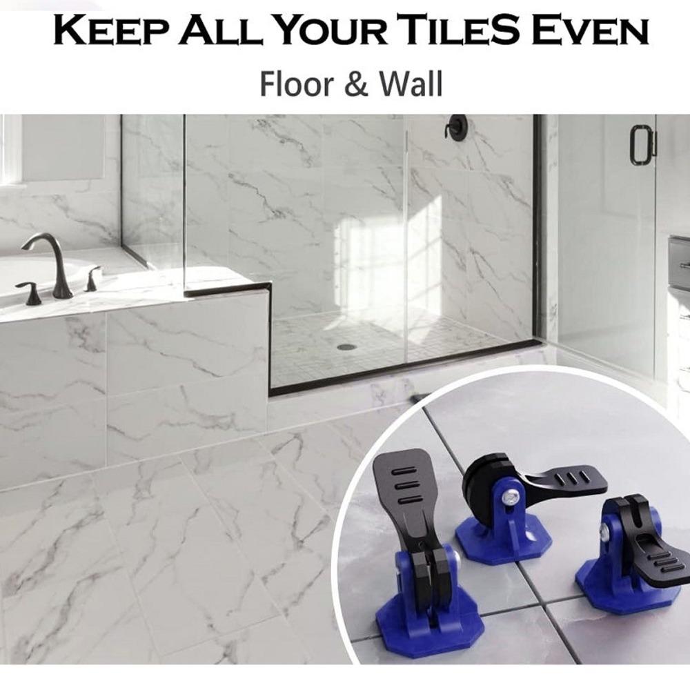 50set Reusable Tile Leveler Steel T-Pin Tile Levelling Tool Tile Leveling Clips Wall & Floor