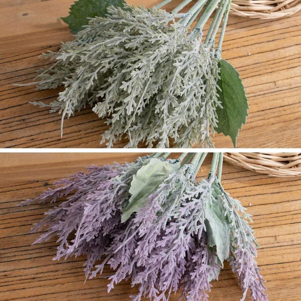 2 PCS Artificial Branches Faux Greenery Stems Plastic Sprigs Fake Foliage Picks for Christmas DIY Crafts Wreath Making Supplies Home Decorations