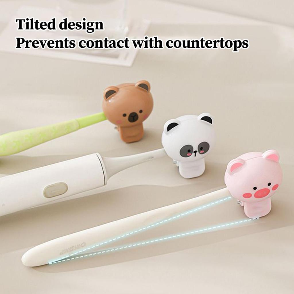 Toothbrush Head Cover Animal Shape Electric Toothbrush Head Cover 4 Pieces Compact Protector Clamp-On Gadgets for Camping Travel