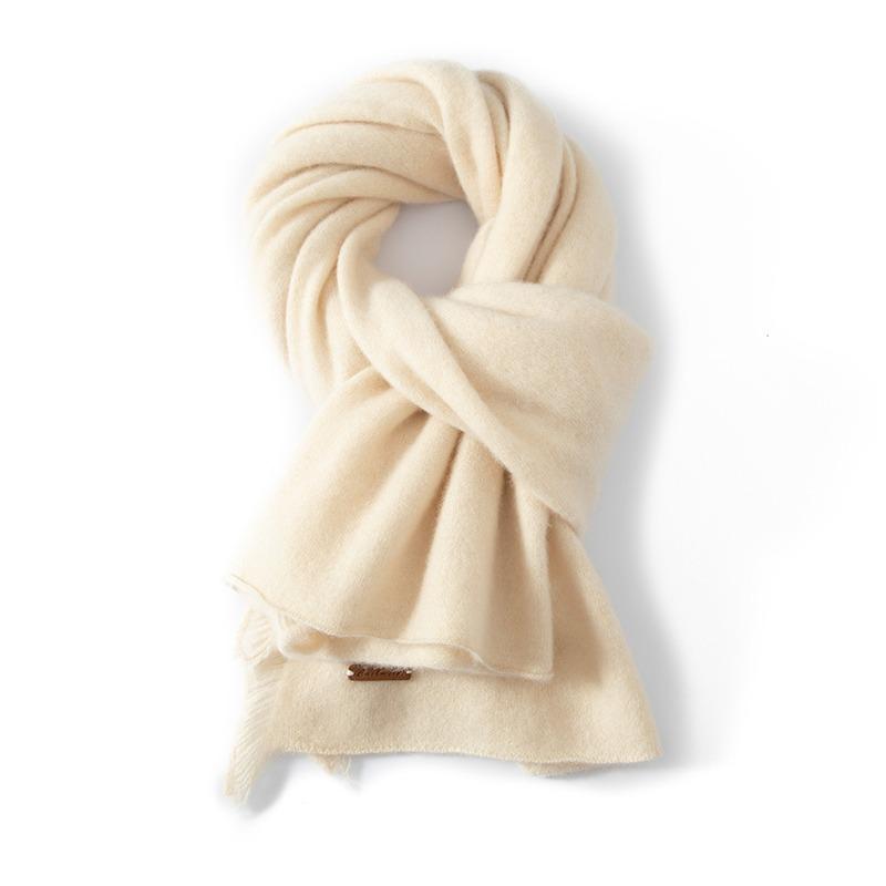 Women 100% Pure Cashmere Scarf Fringe Detail Winter Warm Soft Cozy Tassel Scarf Fashion Casual Wrap Cold Weather Accessory
