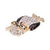 Spectacles Owl Brooch Alloy Rhinestone Cute Animal Brooch for Women Girls Festival Jewelry Gift