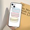 Macarons Cake Dessert Phone Case For iPhone 17 16 15 14 13 12 11 Pro Max mini XR 16e 15 16 Plus 17 Air Full Cover