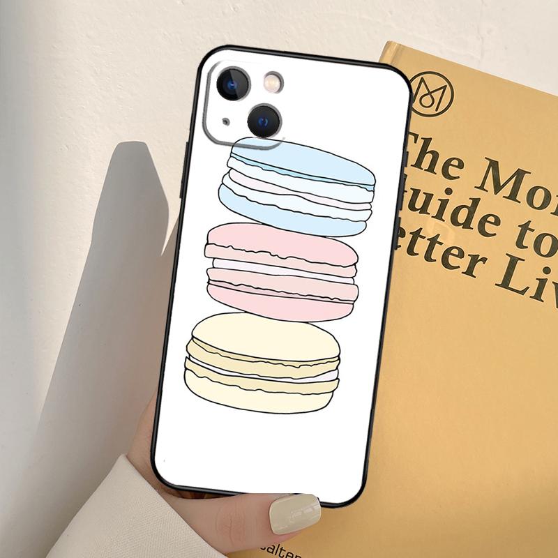 Macarons Cake Dessert Phone Case For iPhone 17 16 15 14 13 12 11 Pro Max mini XR 16e 15 16 Plus 17 Air Full Cover