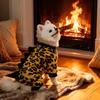 Haustier Hund Overalls Weich Warm Fleece Hundekleidung Haustier Welpe Katze Leopardenmuster Vierbeinige Hundekleidung Chihuahua Kostüm Mantel