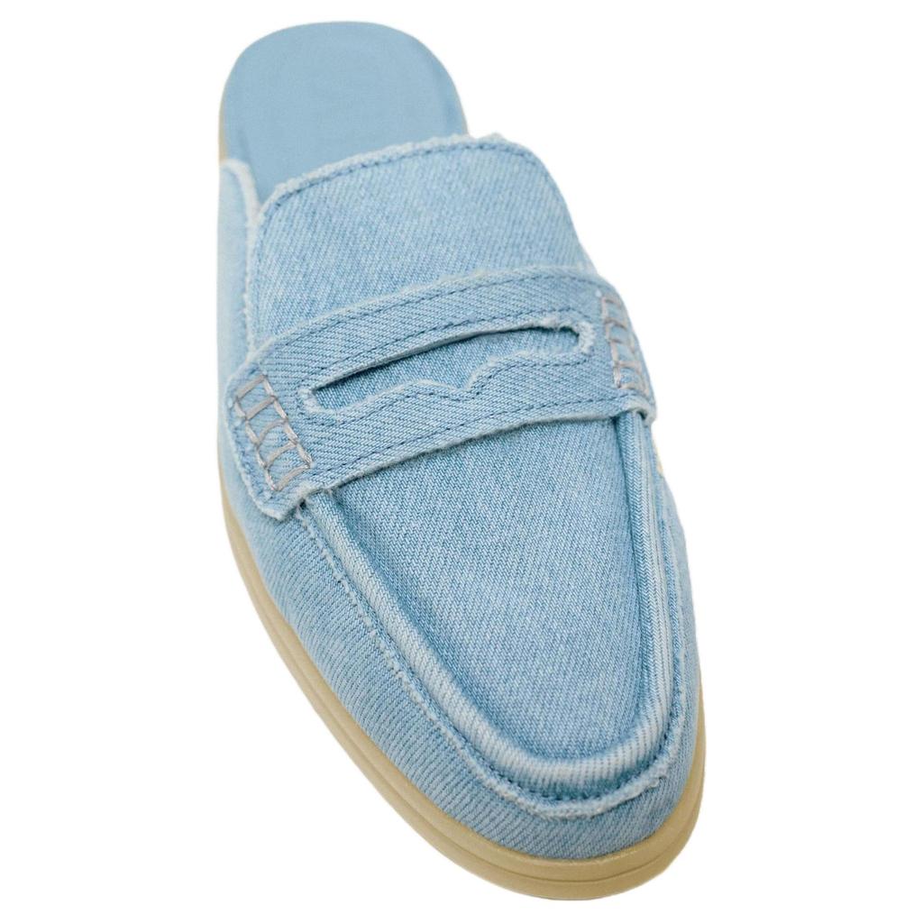 Zara Comfortable Minimalist Anti-Rubbing Open-Toe Slippers Women Slippers Blue 5817210017