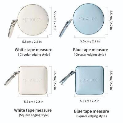 1pc Soft Square Tape Measure 1.5m Push Button Measuring Tape Body Measuring Soft Tape Retractable Inch Tape For Sewing Dou