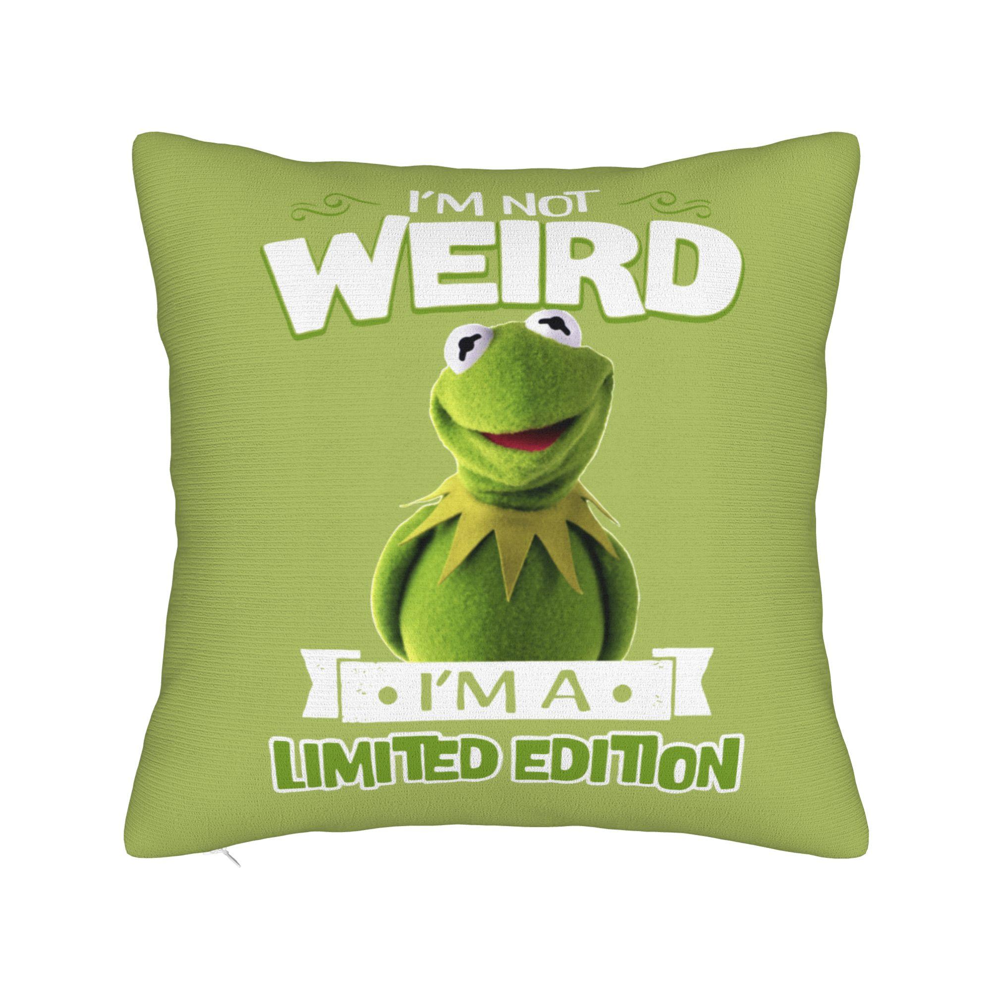 Kermit Frog Im Not Weird Im A Limited Edition Square Pillow Cases  Cushion Cover Funny Decor Pillowcase for Car cm 30x30cm 12x12in