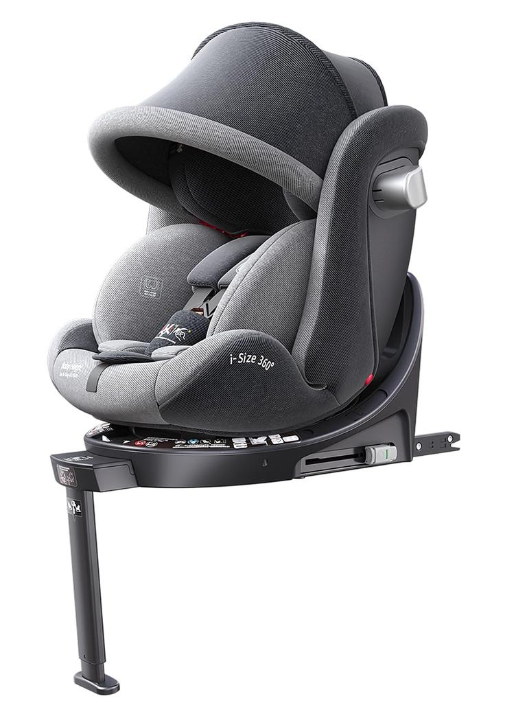 Heekin Child Seat Rotation ISOFIX Support Foot Fixed Angle Adjustment R129 Compatible with Awning Suitable for Children from Newborn To 12 Years Old