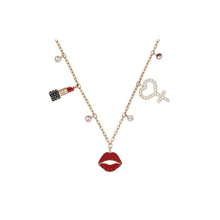 Swarovski Mine Lipstick Necklace Women necklace Red 5409471 Box (Random Color)