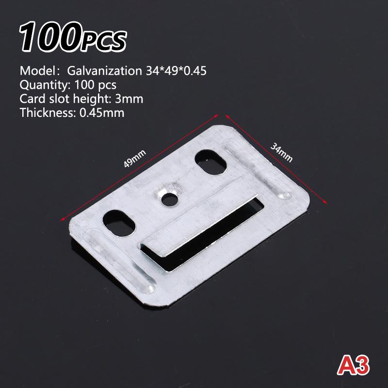 

100Pcs WPC Wall Panel Clips Metal Clip For Wpc Wall And Ceiling Fluted Cladding Clip Only Indoor And Outdoor Various Sizes